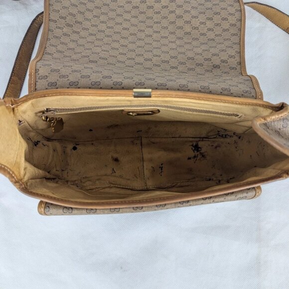 Authentic Vintage GUCCI GG Guccissima Crossbody Messenger Bag Made in Italy - Picture 3 of 15